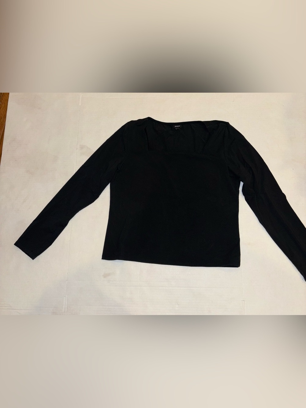 Express Black Long Sleeve Crewneck Top